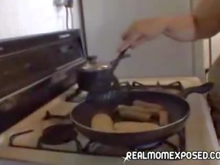 MILF charming cooking time!