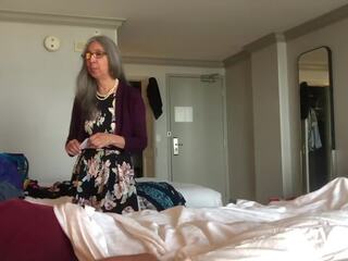 Homemade - boy Caught Masturbating by Mom's steady in Hotel