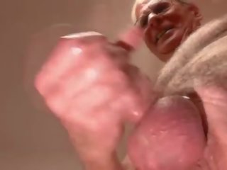 Old man who loves to movie manhood for men