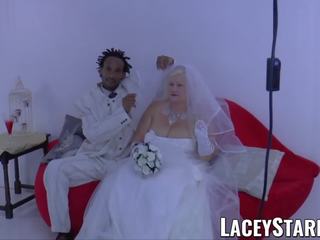 Laceystarr - Granny Bride Fed with Cum just immediately after BBC.