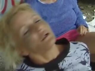A Group of randy German Ladies Getting Fucked by some Hard phallus Outdoors